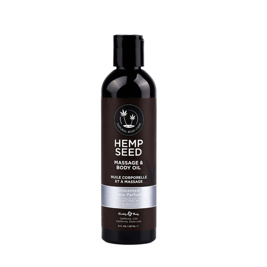 Earthly Body Hemp Seed Massage & Body Oil Unscented 237ml