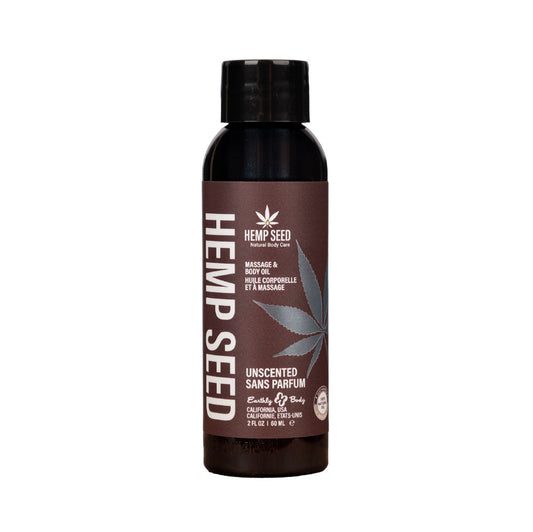 Earthly Body Hemp Seed Massage & Body Oil Unscented 60ml