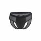 Love In Leather Mens Jock-strap Underwear With Mesh Side Panels Black Size S/M or L/XL