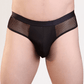 Love In Leather Mens Jock-strap Underwear With Mesh Side Panels Black Size S/M or L/XL