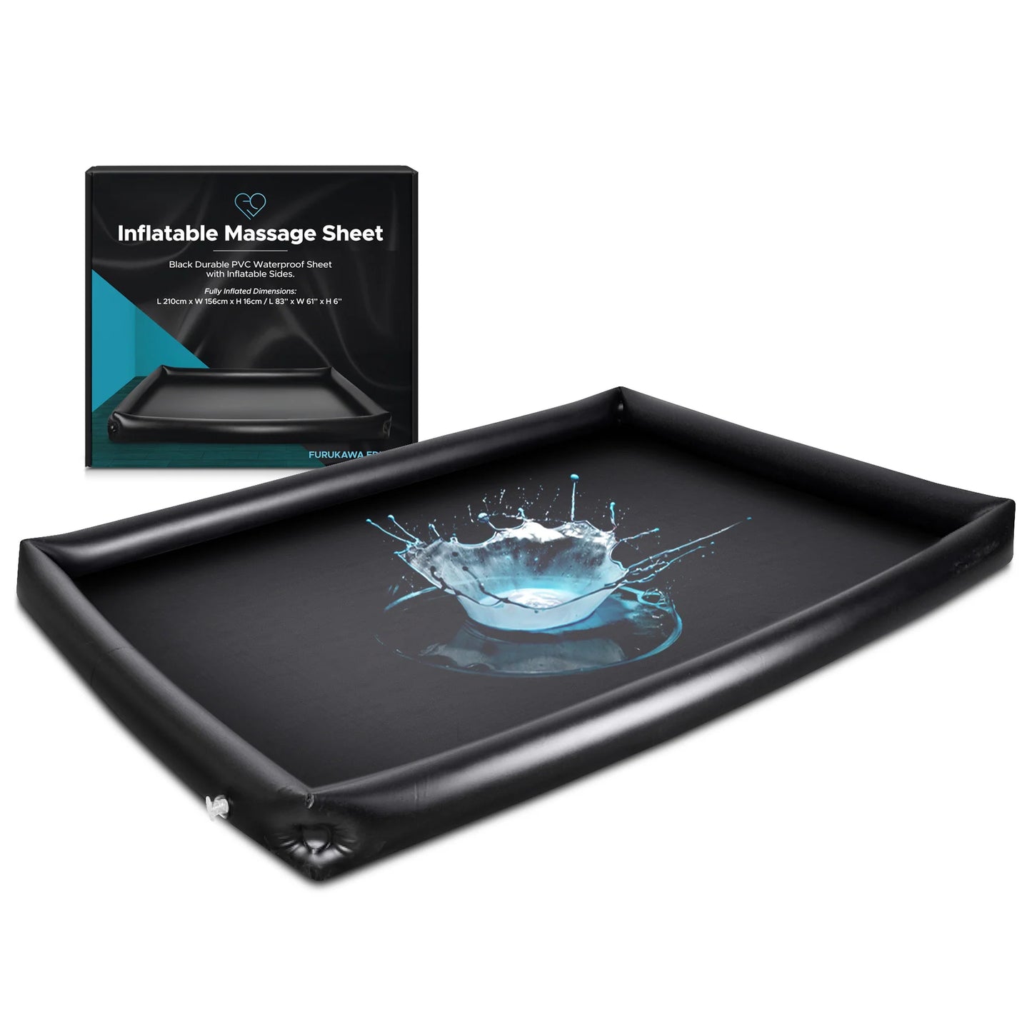 Eroticgel Nuru Inflatable Waterproof Massage Sheet 210cm x 156cm x 16cm