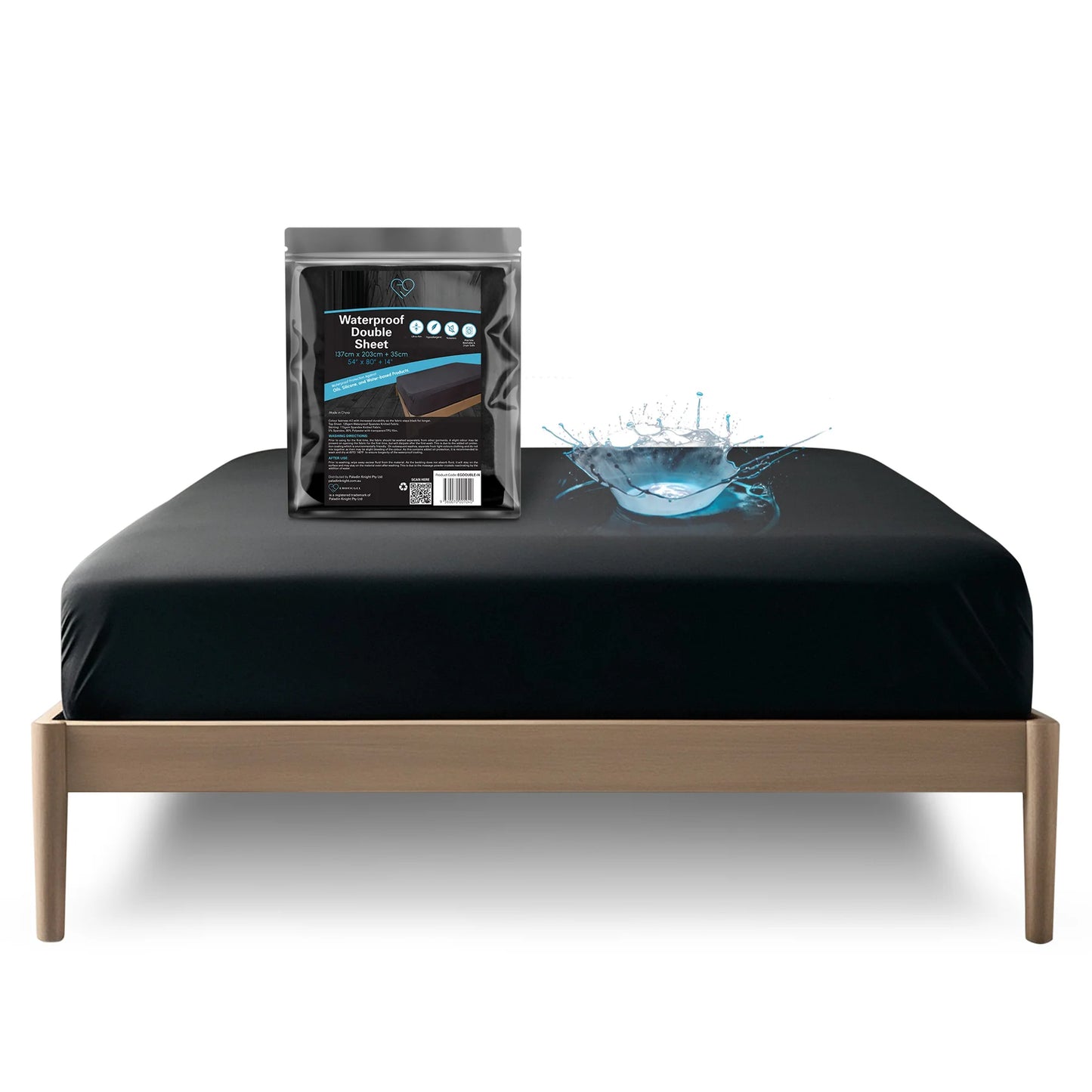 Eroticgel DOUBLE Waterproof Fitted Sheet 137cm x 203cm + 35cm