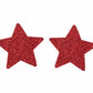 Love In Leather Glitter Star Nipple Covers - MULITPLE COLOURS
