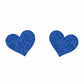 Love In Leather Glitter Heart Nipple Covers - MULITPLE COLOURS