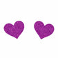 Love In Leather Glitter Heart Nipple Covers - MULITPLE COLOURS