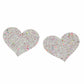 Love In Leather Glitter Heart Nipple Covers - MULITPLE COLOURS