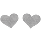 Love In Leather Glitter Heart Nipple Covers - MULITPLE COLOURS