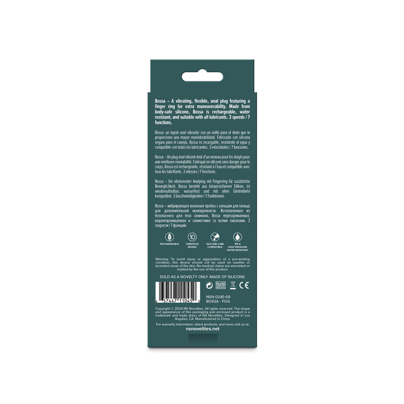 NS Novelties | Lust-N-Dreams - Cadence - Bossa - Fog 12.5cm Vibrating Butt Plug
