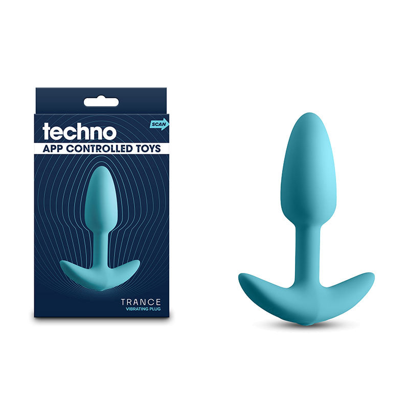 NS Novelties Techno - Trance Blue 10.9cm Butt Plug with App Control