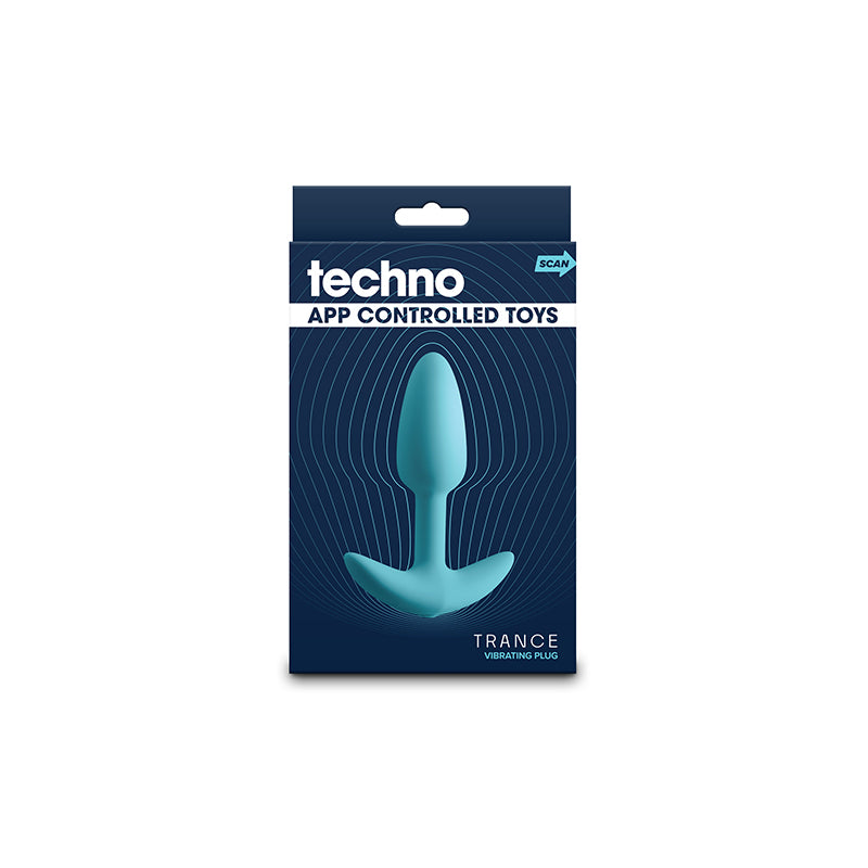 NS Novelties Techno - Trance Blue 10.9cm Butt Plug with App Control
