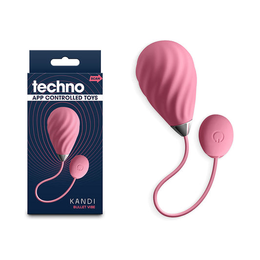 NS Novelties Techno - Kandi Pink Vibrating Egg with App Control