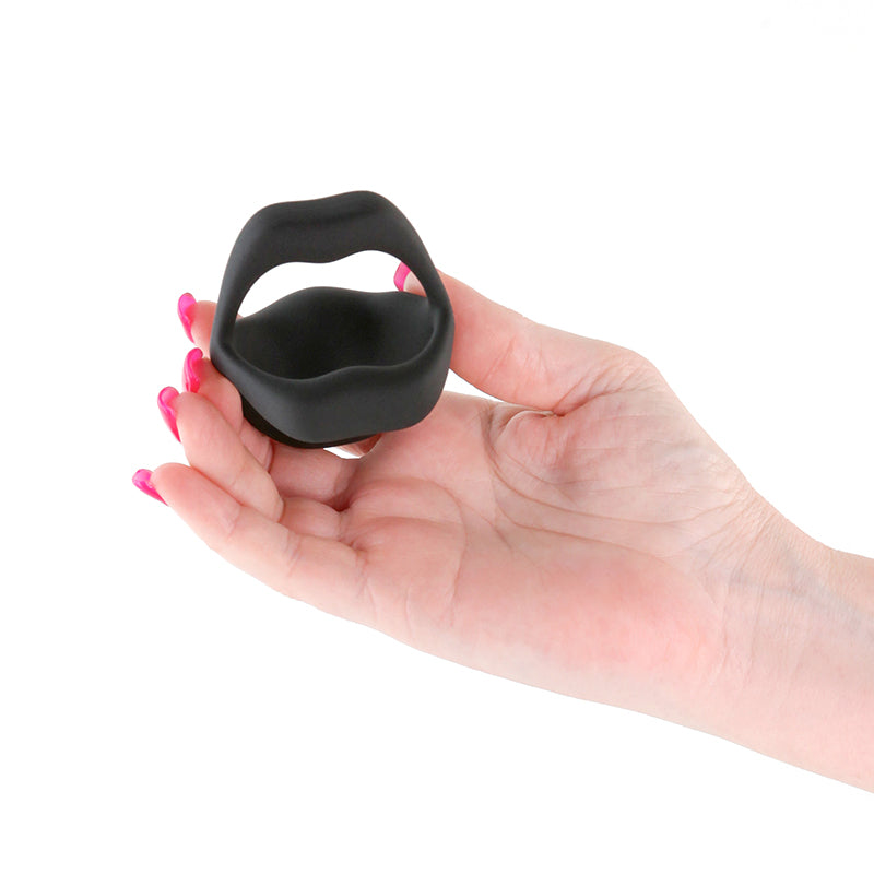 NS Novelties Techno - Strobe - Black Vibrating Cock Ring with App Control