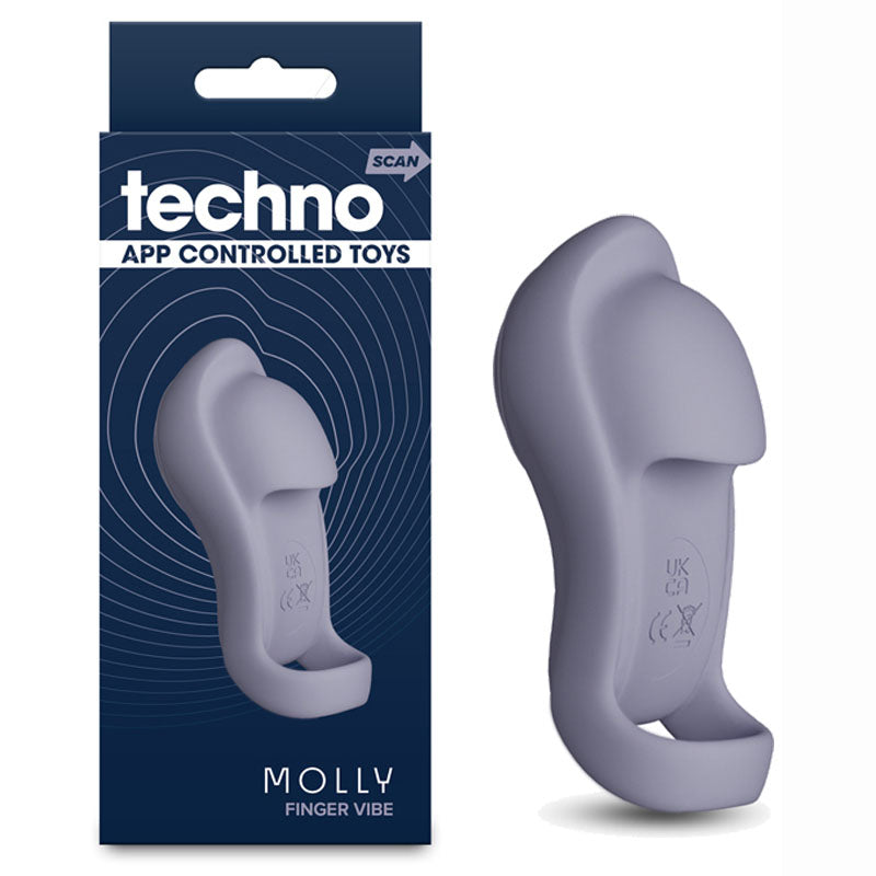 NS Novelties Techno - Molly - Grey Finger Stimulator with App Control