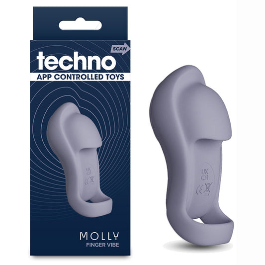 NS Novelties Techno - Molly - Grey Finger Stimulator with App Control