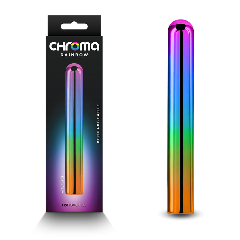 NS Novelties | Chroma Rainbow Large - Metallic Rainbow 13.8cm USB Rechargeable Vibrator