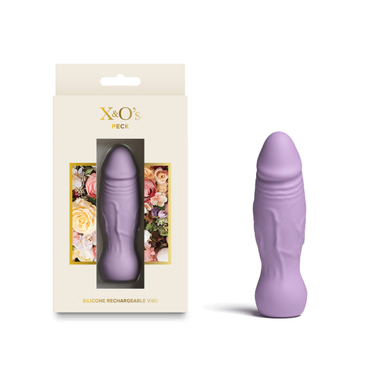 NS Novelties X & O's Peck - Lavender 9.9cm Bullet Vibrator