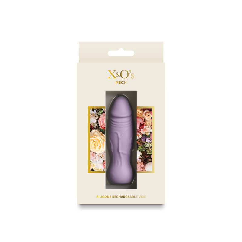 NS Novelties X & O's Peck - Lavender 9.9cm Bullet Vibrator