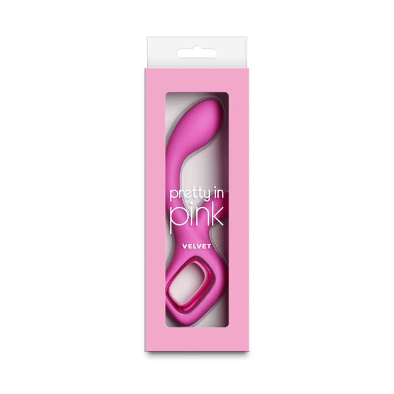 NS Novelties Pretty in Pink Velvet G-Spot Rabbit Vibrator - Pink