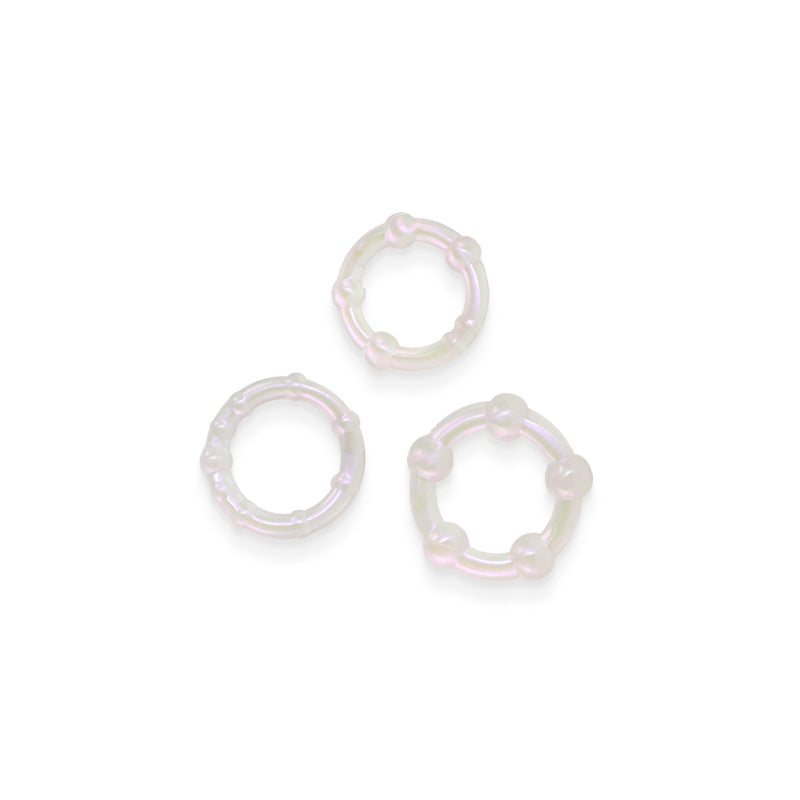 NS Novelties Fantasia - Intensity Rings - Pearlescent Beaded Cock Rings - Set of 3 Sizes
