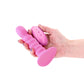 NS Novelties Colours Ribbed 5" Vibrating Dildo w Remote - Pink