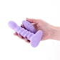 NS Novelties Colours Ribbed 5" Vibrating Dildo w Remote - Purple