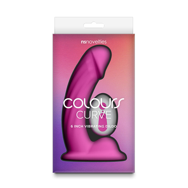 NS Novelties | Colours Curve - 6" Vibrating Dildo with Remote - Pink