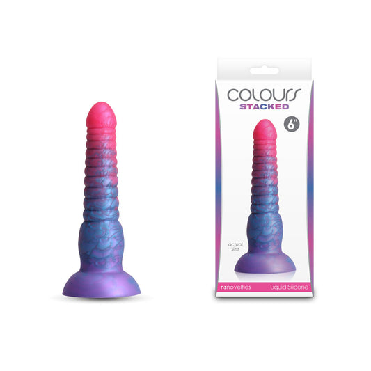 NS Novelties | Colours Stacked - 6" Dildo - Pink/Blue 16cm Fantasy Dildo