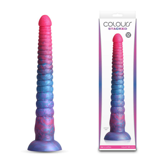 NS Novelties | Colours Stacked - 12" Dildo - Pink/Blue 16cm Fantasy Dildo