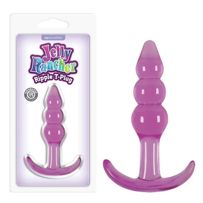 NS Novelties | Jelly Rancher Ripple T-Plug - Purple 10.9cm (4.3") Butt Plug