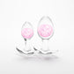NS Novelties | Glams Cosmic 2pc Kit - Clear/Pink Butt Plugs - Set of 2 Sizes