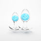 NS Novelties | Glams Cosmic 2pc Kit - Clear/Blue Butt Plugs - Set of 2 Sizes