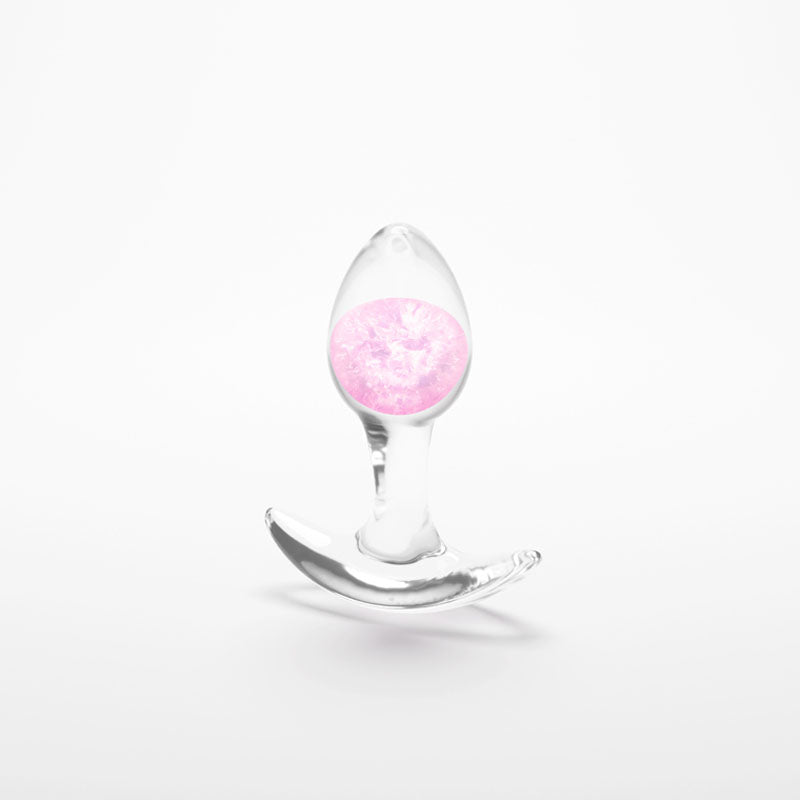 NS Novelties | Glams Cosmic - Small - Clear/Pink 8.1 cm Small Butt Plug