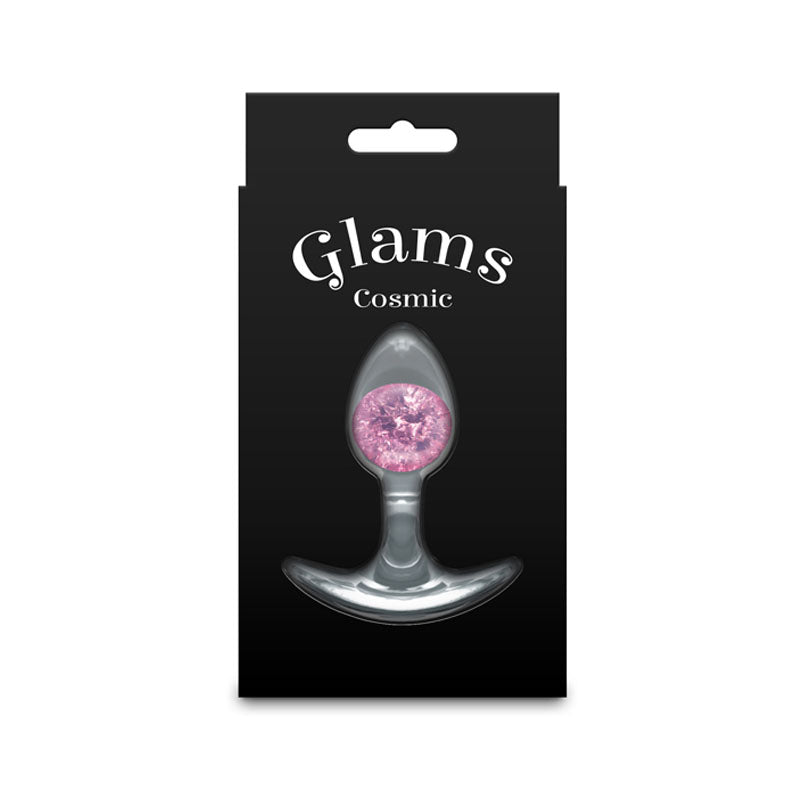 NS Novelties | Glams Cosmic - Small - Clear/Pink 8.1 cm Small Butt Plug