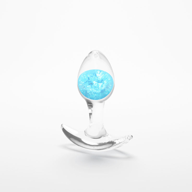 NS Novelties | Glams Cosmic - Small - Clear/Blue 8.1 cm Small Butt Plug