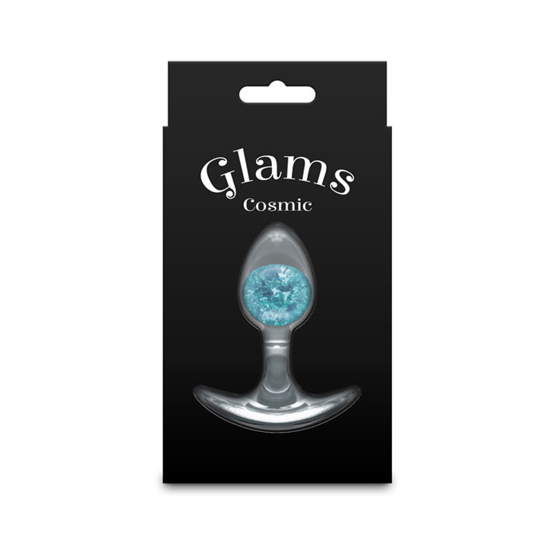 NS Novelties | Glams Cosmic - Small - Clear/Blue 8.1 cm Small Butt Plug