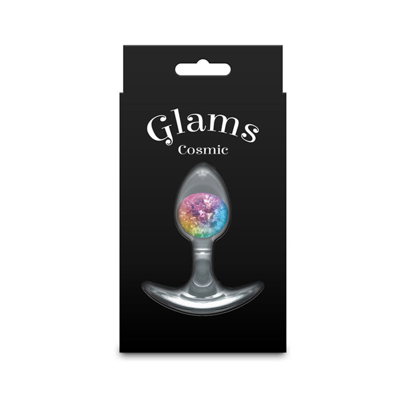 NS Novelties | Glams Cosmic - Small - Clear/Rainbow 8.1 cm Small Butt Plug