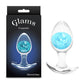 NS Novelties | Glams Cosmic - Medium - Clear/Blue 9.5cm Medium Butt Plug
