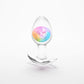 NS Novelties | Glams Cosmic - Medium - Clear/Rainbow 9.5cm Medium Butt Plug