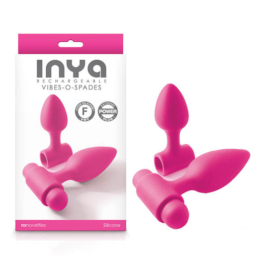 NS Novelties INYA Vibes-O-Spades - Pink Vibrating Butt Plugs - Set of 2