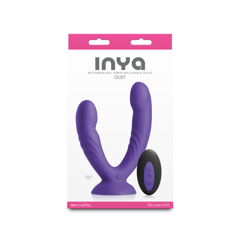 NS Novelties INYA Duet - Vibrating Double Dildo with Wireless Remote - Purple