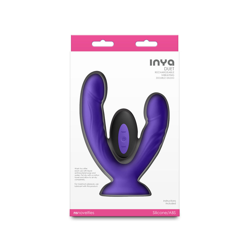 NS Novelties INYA Duet - Vibrating Double Dildo with Wireless Remote - Purple