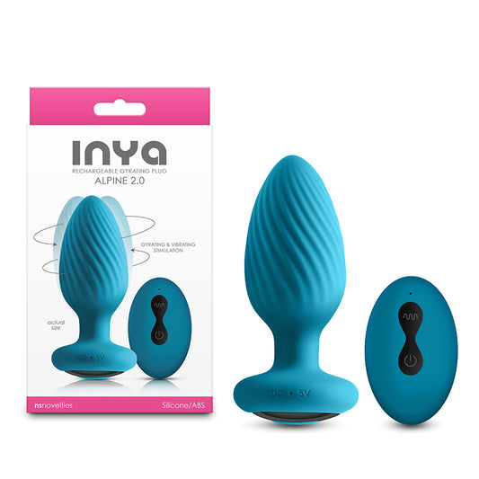 NS Novelties INYA Alpine 2.0 - Teal Butt Plug with Wireless Remote