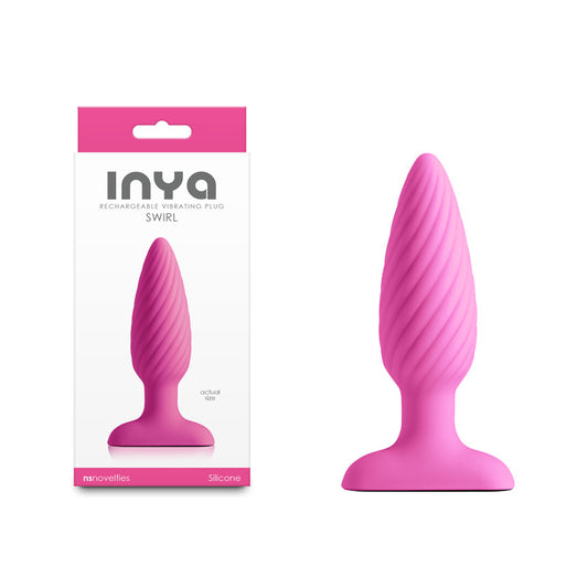 NS Novelties INYA Swirl - Vibrating Butt Plug - Pink