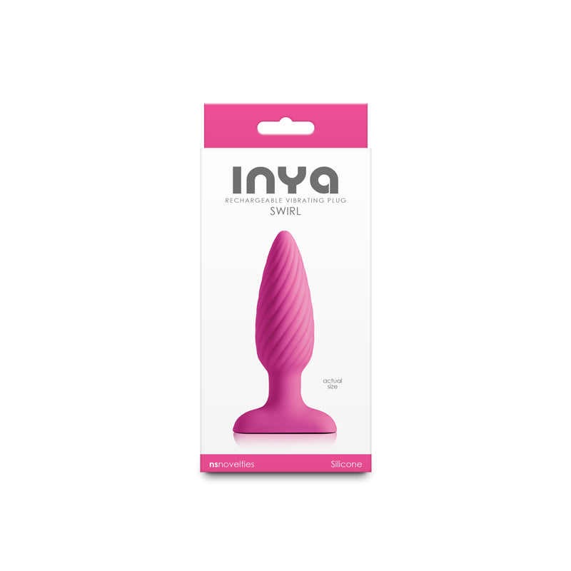 NS Novelties INYA Swirl - Vibrating Butt Plug - Pink