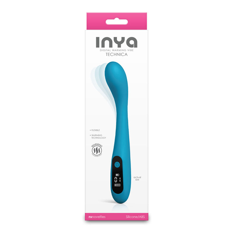 NS Novelties INYA Technica - Teal 19.2cm USB Rechargeable Warming Vibrator