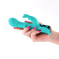 NS Novelties INYA Cyberluxe - Aqua 18cm Rabbit Vibrator with Sliding Ring Shaft