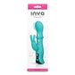 NS Novelties INYA Cyberluxe - Aqua 18cm Rabbit Vibrator with Sliding Ring Shaft