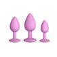NS Novelties INYA Triple Ace Kit - Pink Butt Plugs - Set of 3 Sizes