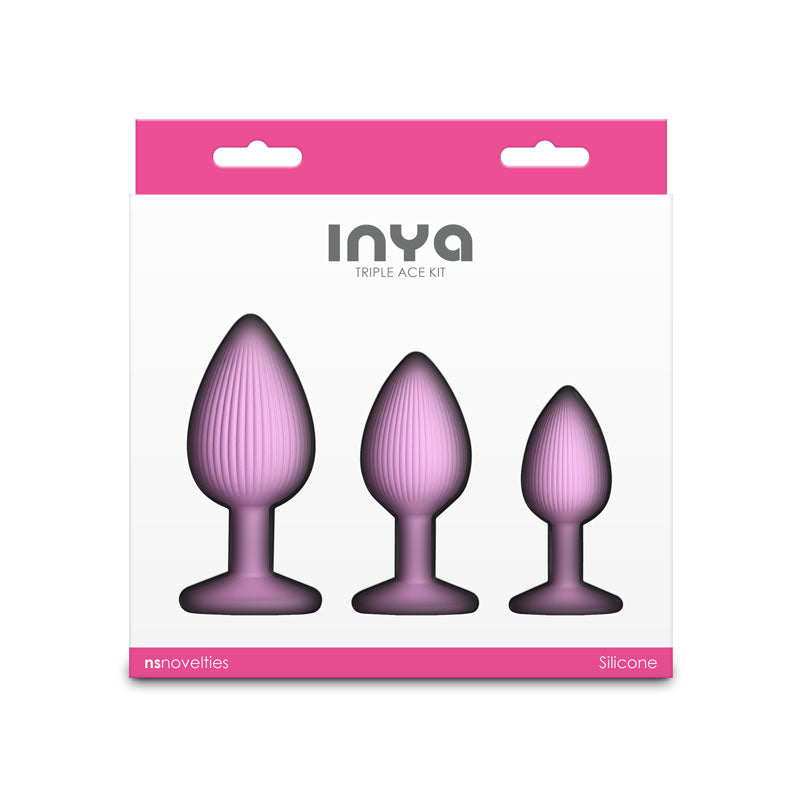 NS Novelties INYA Triple Ace Kit - Pink Butt Plugs - Set of 3 Sizes