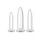 NS Novelties Crystal - 3pc Trainer Kit - Clear Glass Anal Plugs - Set of 3 Sizes